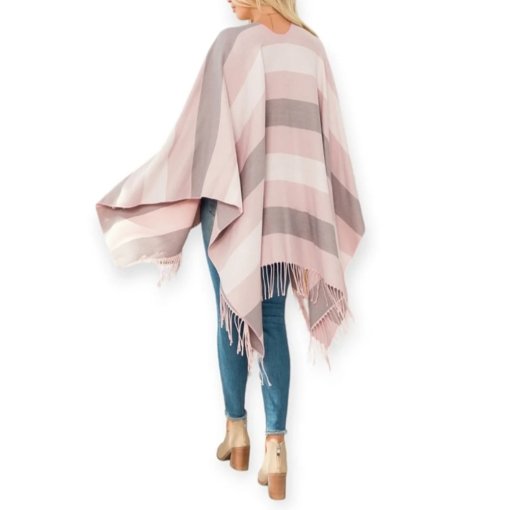 Sweater Wrap With Fringe
